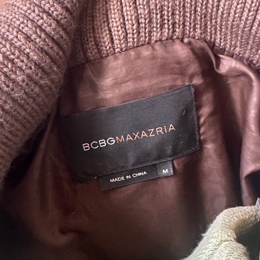 BCBG Women's Brown Fur-Trimmed Coat - Picture 3 of 3